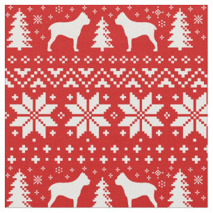 Tela Cane Corso Silhouettes Dogs Navidades vacaciones