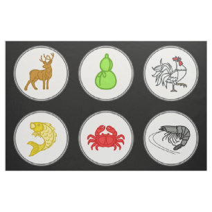 Tela Cangrejo de la hierba de pescado/dados vietnamitas