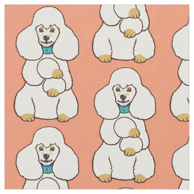Tela caniche blanco (De cerca)