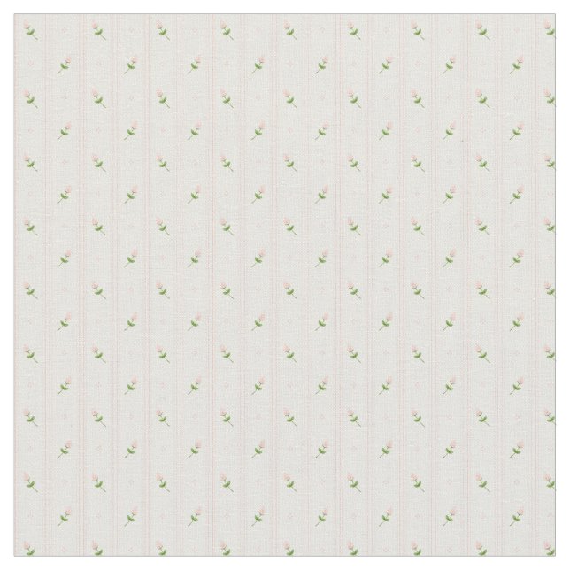 Tela Capullos de rosa rosados con las rayas (De cerca)