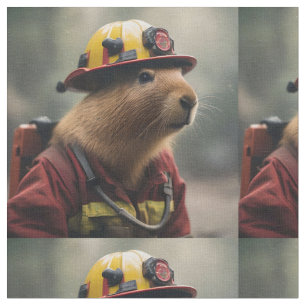 Tela "Capybara al rescate: Extraordinario bombero