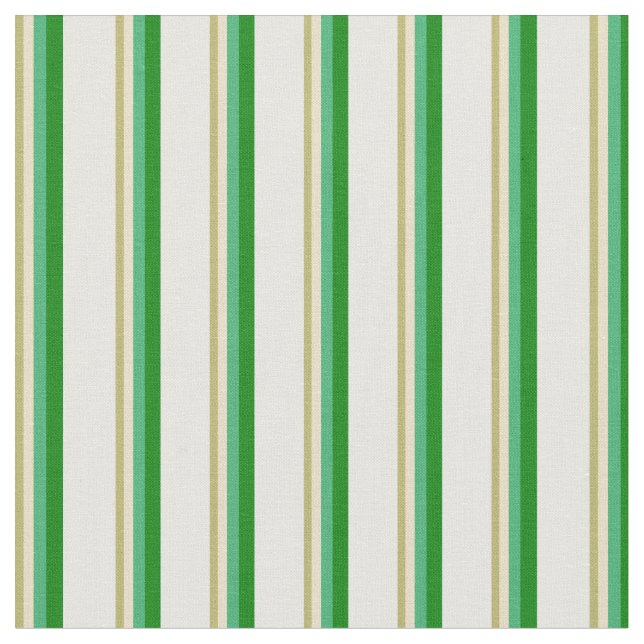 Tela Caqui Oscuro, Tan, Verde Marítimo, Verde y Blanco  (De cerca)