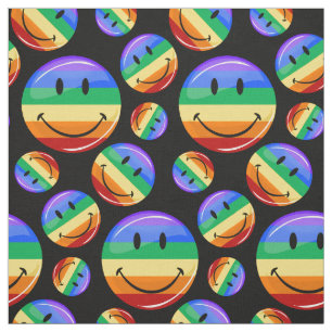 Tela Cara feliz del orgullo divertido del arco iris