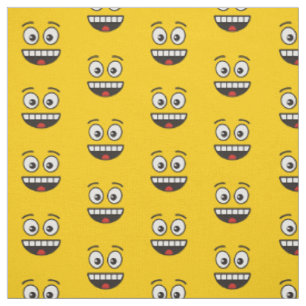 Tela Cara sonriente con boca abierta