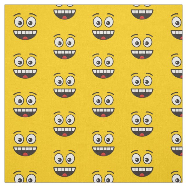 Tela Cara sonriente con boca abierta (Retal)