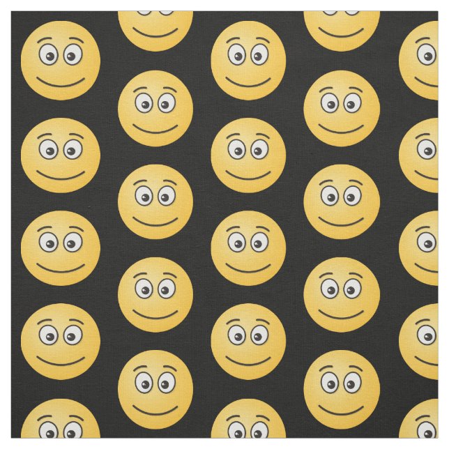 Tela Cara sonriente con tejido de ojos abiertos (Retal)