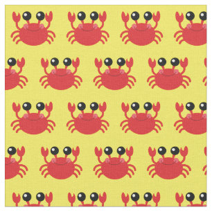 Tela Cárabos Cutes Niños Animales De Playa