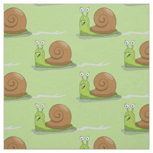 Tela Caracoles que compiten con verde