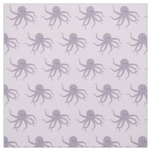 Tela Carácter Personalizado pulpo morado sonriente