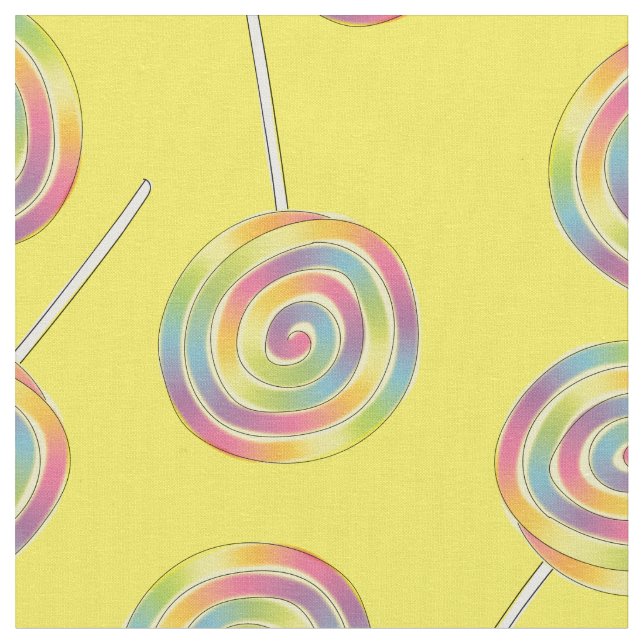 Tela Caramelos de Lollipops de Arcoíris Lindos para Niñ (De cerca)