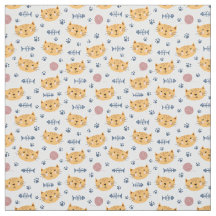 Caras de gato con huesos de pescado tejiendo para 