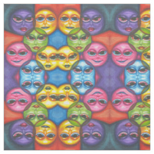 Tela Caras de Luna Abstracta arte celestial original