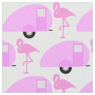 Tela Caravana Retroforma Lágrima Flamenco Rosa