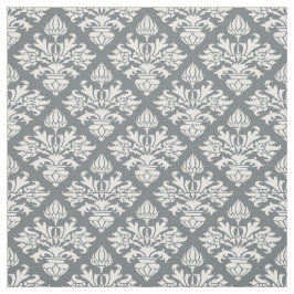 Tela Carbón, Damasco de patrón blanco #3 Tamaño6