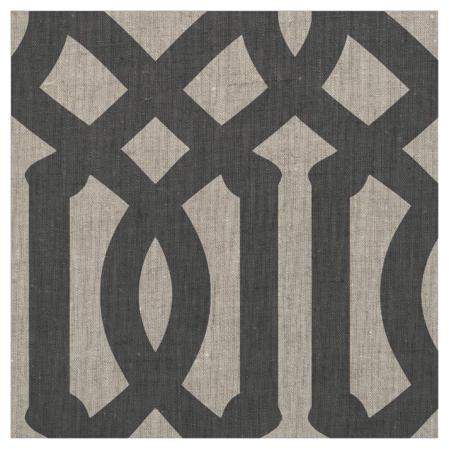 Tela Carbón Gray Trellis Gran Escala (Retal)