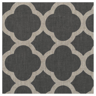 Tela Carbón Gris Carbón Moderno Quatrefoil a gran escal