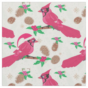 Tela Cardenal rojo Bird santa