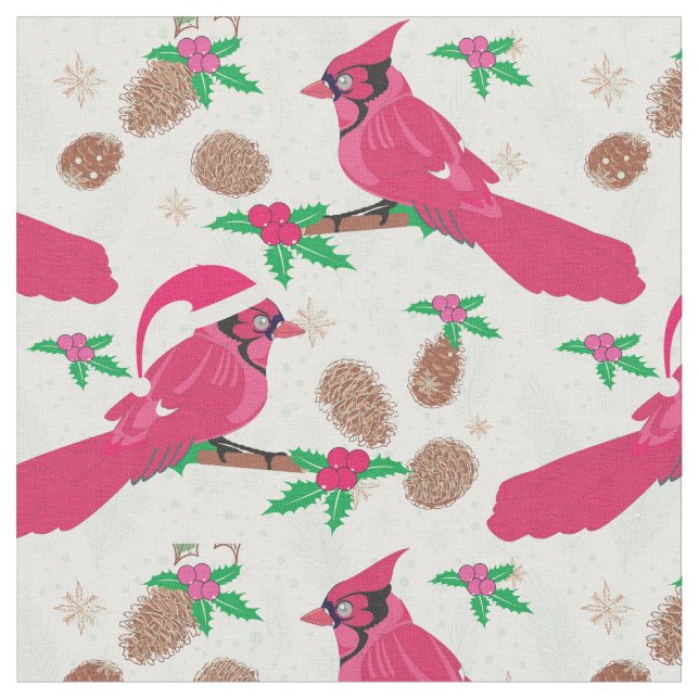 Tela Cardenal rojo Bird santa (De cerca)