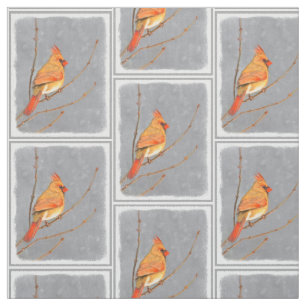 Tela Cardenal sobre pintura de bifurcaciones - Arte de 