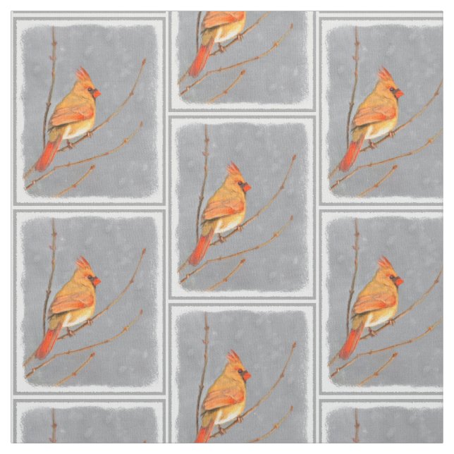 Tela Cardenal sobre pintura de bifurcaciones - Arte de  (Retal)