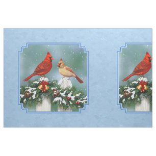 Tela Cardenales de vacaciones y Navidades Garland