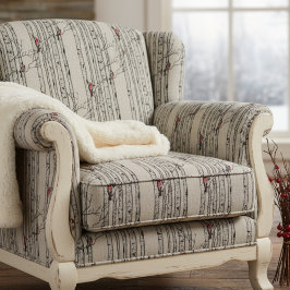 Tela Cardenales rojos dibujados a mano colocados en ram