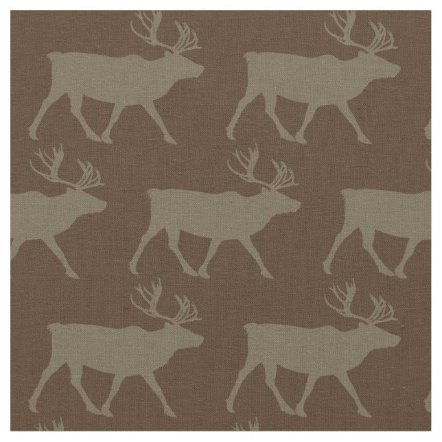 Tela Caribou Silhouettes Brown (De cerca)