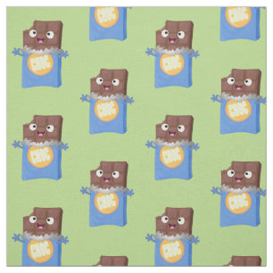 Tela Caricatura de dibujos animados de un dulce chocola