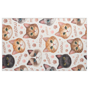 Tela Caritas de gato lindas maúllando adorable gatito s