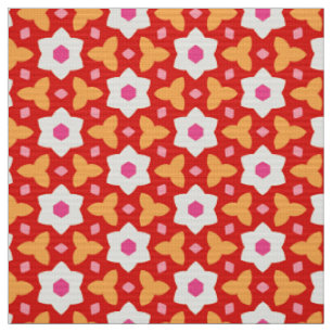 Tela CARNAVAL - Flor Botánica Geométrica Cute Floral