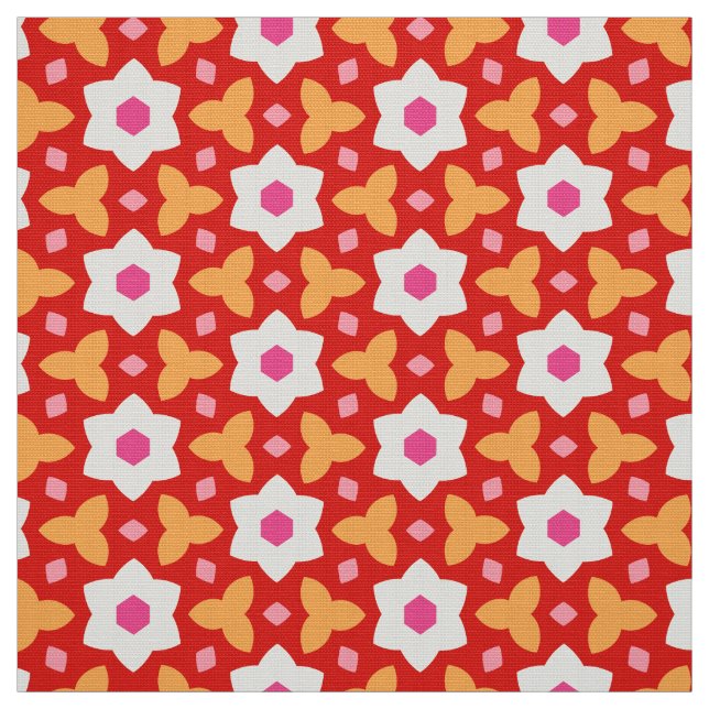 Tela CARNAVAL - Flor Botánica Geométrica Cute Floral (Retal)