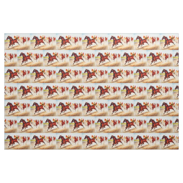 Tela Carrera de caballos ("Cuarto gordo" (fat quarter))