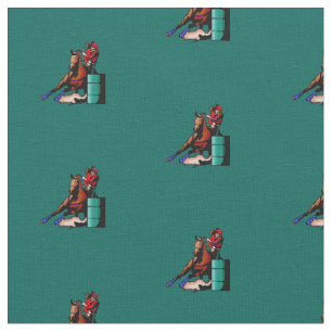 Tela Carreras occidentales del barril de la vaquera del