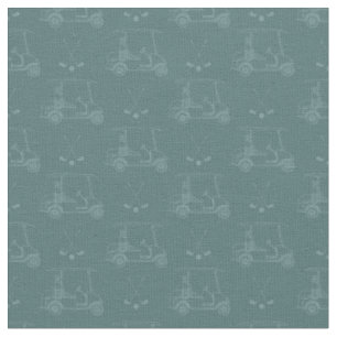 Tela Carritos de Golf Tonal & Palos en Cyan Gris Oscuro