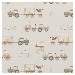 Tela Carro de granja Tractor granja casa Beige