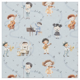Tela Cartel de nota de la banda de música escolar azul