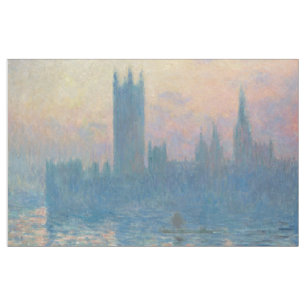 Tela Casas del Parlamento de Claude Monet Atardecer