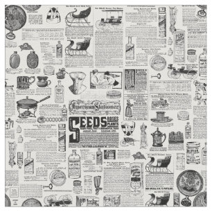 Tela catálogo victoriano negro blanco toile antiguo
