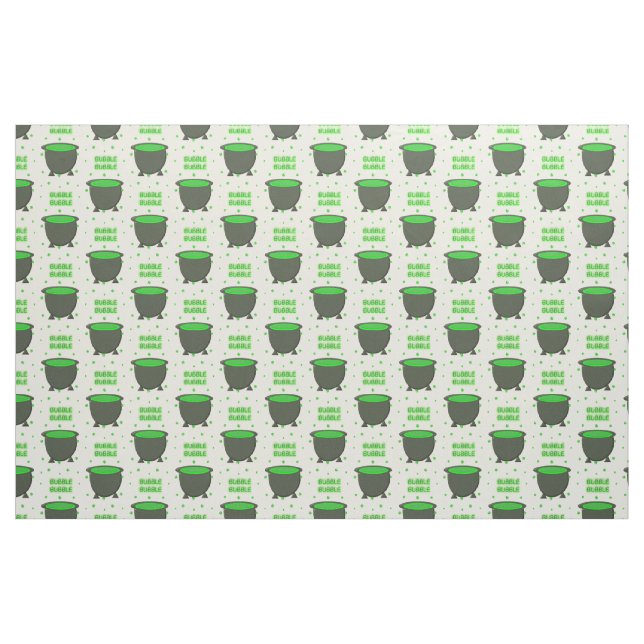 Tela Cauldron y Bubbling Green Brew Halloween ("Cuarto gordo" (fat quarter))