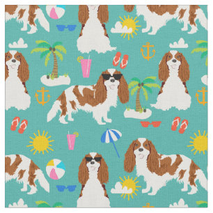 Tela cavalier kc spaniel perro verano tropical
