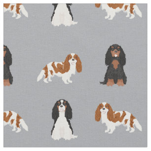 Tela cavalier kc spaniel perros grises