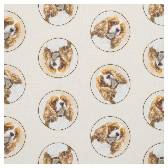 Tela Cavalier King Charles Spaniel Cav Pintura de arte  (Retal)