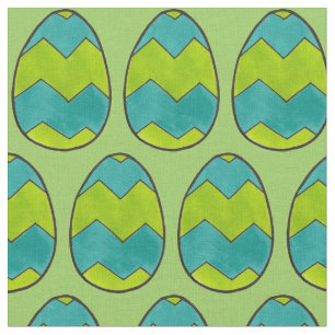 Tela Caza de huevos de pascua pintada huevos azul verde