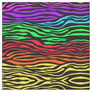 Tela Cebra abstracta colores arcoíris