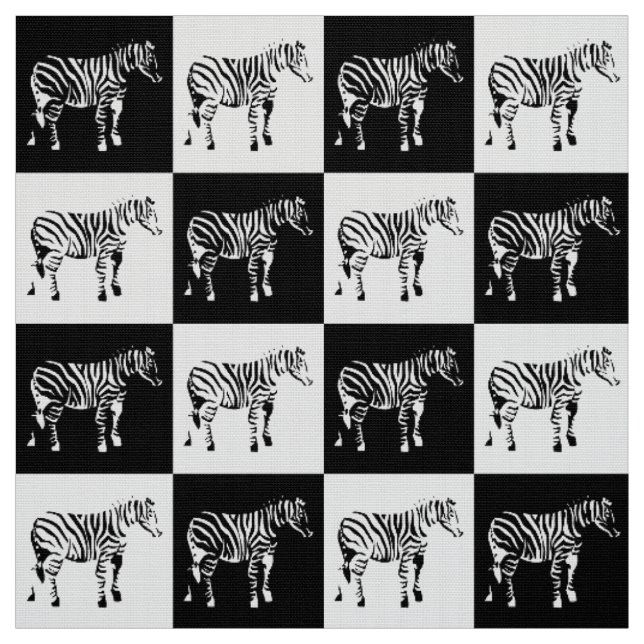 Tela Cebra Blanca Y Negra De Control (Retal)