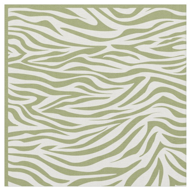 Tela Cebra de Safari Verde (De cerca)