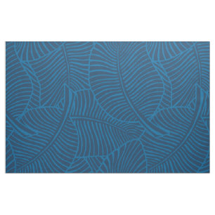 Tela Cebra Palm Hawaiana Denim Tropical Blue