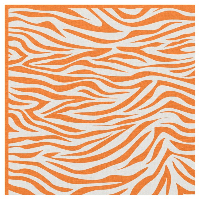 Tela Cebra Tangerine Safari (De cerca)