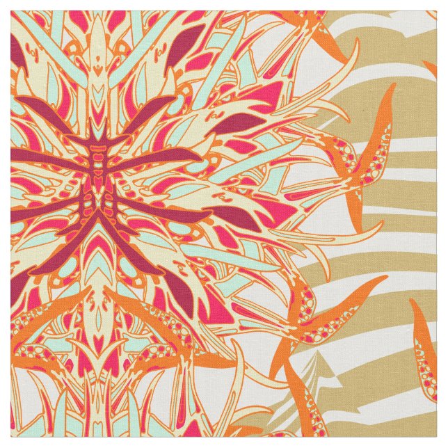 Tela Cebra tropical (De cerca)