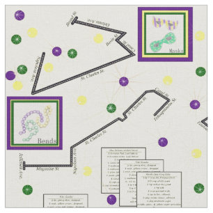 Tela Celebración de la ruta del desfile del Mardi Gras 